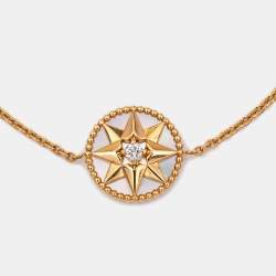 Dior Rose Des Vents Mother of Pearl Diamond 18k Yellow Gold Bracelet