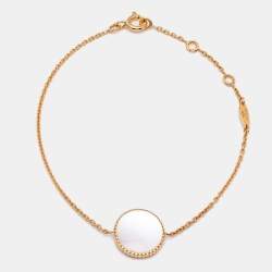 Dior Rose Des Vents Mother of Pearl Diamond 18k Yellow Gold Bracelet