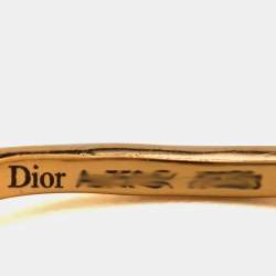 Dior Oui Diamond 18k Yellow Gold Ring Size 54