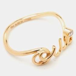 Dior Oui Diamond 18k Yellow Gold Ring Size 54
