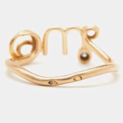 Dior Oui Diamond 18k Yellow Gold Ring Size 54