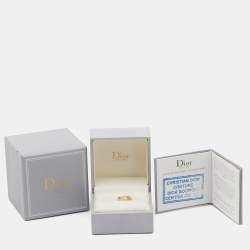 Dior Oui Diamond 18k Yellow Gold Ring Size 54
