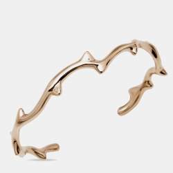 Dior Bois De Rose 18k Rose Gold Narrow Open Cuff Bracelet