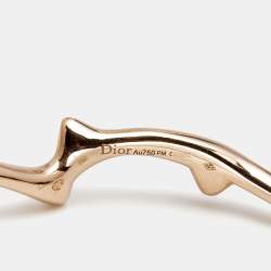 Dior Bois De Rose 18k Rose Gold Narrow Open Cuff Bracelet