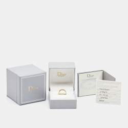 Dior Gem 18k Yellow Gold Band Ring Size 52