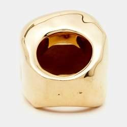 Dior Nougat 18k Yellow Gold Ring Size 51