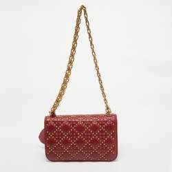 Pre Owned Dior Red Cannage Leather Small DiorAddict Shoulder Bag