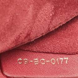Pre Owned Dior Red Cannage Leather Small DiorAddict Shoulder Bag