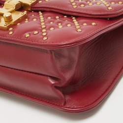 Pre Owned Dior Red Cannage Leather Small DiorAddict Shoulder Bag