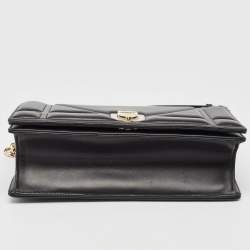 Dior Black Leather Medium Diorama Flap Shoulder Bag