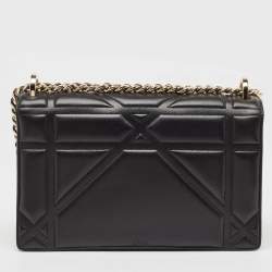 Dior Black Leather Medium Diorama Flap Shoulder Bag