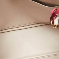 Pre Owned Dior Pink Leather Medium Diorissimo Shopper Tote