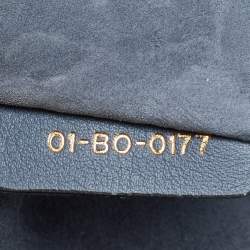 Pre Owned Dior Grey Leather Medium Studded Supple Lady Dior Tote