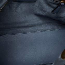 Pre Owned Dior Grey Leather Medium Studded Supple Lady Dior Tote