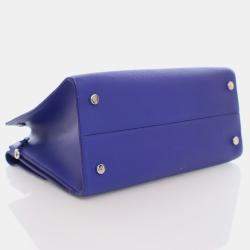 Dior Blue Leather Medium Diorever Top Handle Bag