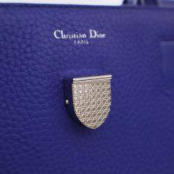 Dior Blue Leather Medium Diorever Top Handle Bag