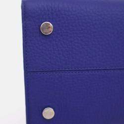 Dior Blue Leather Medium Diorever Top Handle Bag