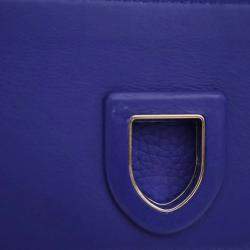 Dior Blue Leather Medium Diorever Top Handle Bag