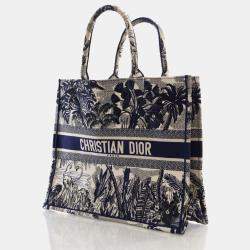 Dior Blue Canvas Large Book Tote Tote Bag