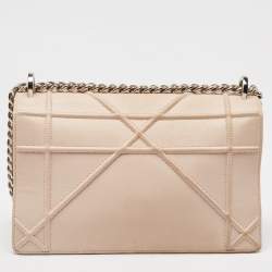 Dior Light Peach Leather Medium Diorama Flap Shoulder Bag