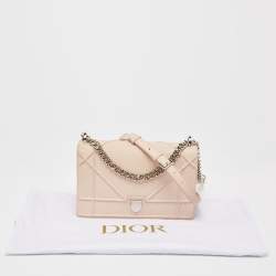 Dior Light Peach Leather Medium Diorama Flap Shoulder Bag