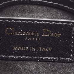 Pre Owned Dior Black Cannage Leather Micro Lady Dior Tote