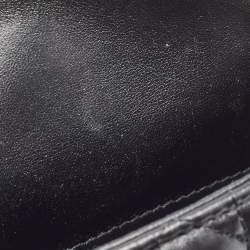 Pre Owned Dior Black Cannage Leather Micro Lady Dior Tote