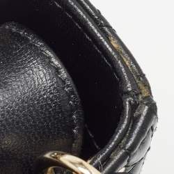 Pre Owned Dior Black Cannage Leather Micro Lady Dior Tote