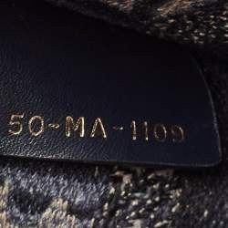 Pre Owned Dior Navy Blue Oblique Canvas Mini Book Tote