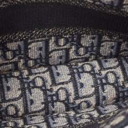 Pre Owned Dior Navy Blue Oblique Canvas Mini Book Tote