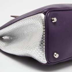 Pre Owned Dior Multicolor Leather and Python Medium Diorissimo Shopper Tote