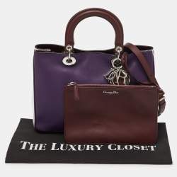 Pre Owned Dior Multicolor Leather and Python Medium Diorissimo Shopper Tote