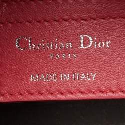 Pre Owned Dior Pink Cannage Leather Large Lady Dior Tote