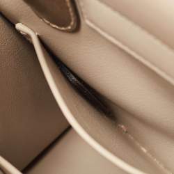 Pre Owned Dior Light Gold Leather Mini Diorever Tote