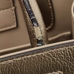 Pre Owned Dior Light Gold Leather Mini Diorever Tote