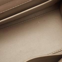 Pre Owned Dior Light Gold Leather Mini Diorever Tote