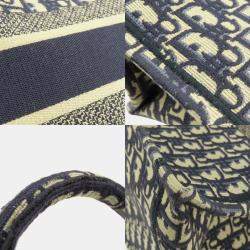 Dior Navy Blue Oblqiue Canvas Large Book Tote Tote Bag