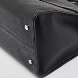 Pre Owned Dior Black Leather Large Diorever Top Handle Bag
