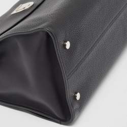 Pre Owned Dior Black Leather Large Diorever Top Handle Bag