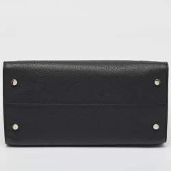 Pre Owned Dior Black Leather Large Diorever Top Handle Bag