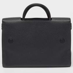 Pre Owned Dior Black Leather Large Diorever Top Handle Bag