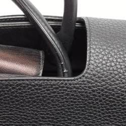 Pre Owned Dior Black Leather Large Diorever Top Handle Bag