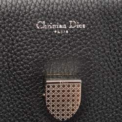 Pre Owned Dior Black Leather Large Diorever Top Handle Bag