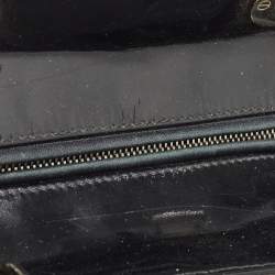 Pre Owned Dior Black Cannage Patent Leather Large Lady Dior Tote