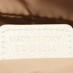 Pre Owned Dior Beige Oblique Coated Canvas Floral Embroidered Crossbody Bag