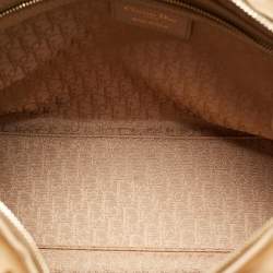 Pre Owned Dior Beige Cannage Leather Large Lady Dior Tote