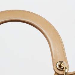 Pre Owned Dior Beige Cannage Leather Large Lady Dior Tote