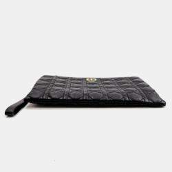 Christian Dior Black Leather Caro Daily Pouch