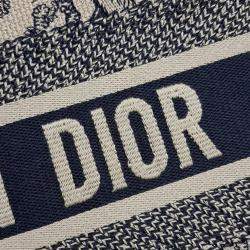 Pre Owned Christian Dior Blue Canvas Book Tote Bag