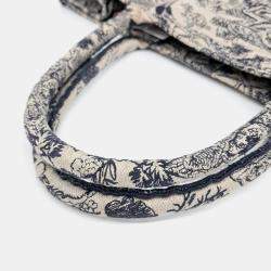 Pre Owned Christian Dior Blue Canvas Book Tote Bag